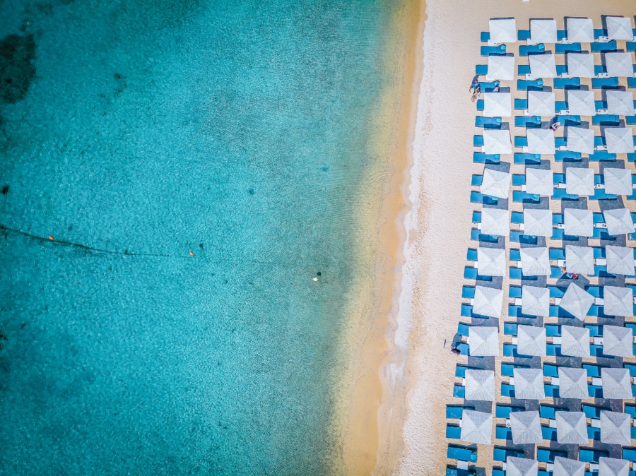 Ornos Beach in Mykonos island